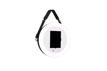 Portable DJ And Photo Booth Supply Roaming Photo Booth with iPad for event photography and instant photo sharing.