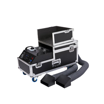 Professional low lying water fog machine from DJ And Photo Booth Supply emitting ground-level fog for events and parties.
