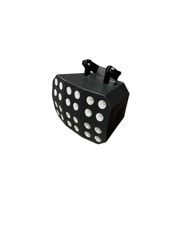 Wireless Spider Wash DJ light by DJ And Photo Booth Supply showing a battery-powered DMX LED lighting fixture with multiple adjustable LED arms.