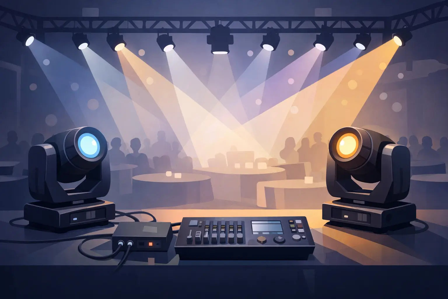 DMX Moving Head Lights Setup for Paid Events