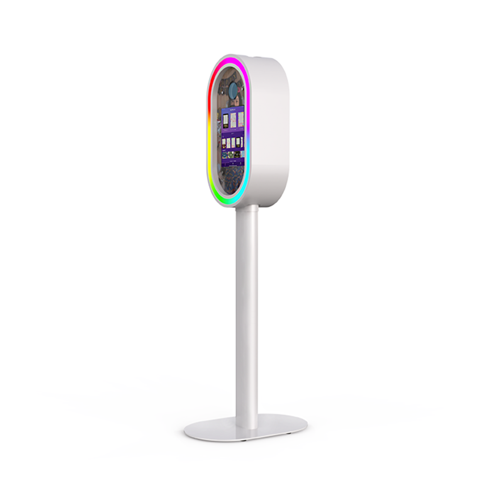 The Umbra - A8 iPad Photo Booth (White) | RGBW LED Color Changing Frame Photo Booth