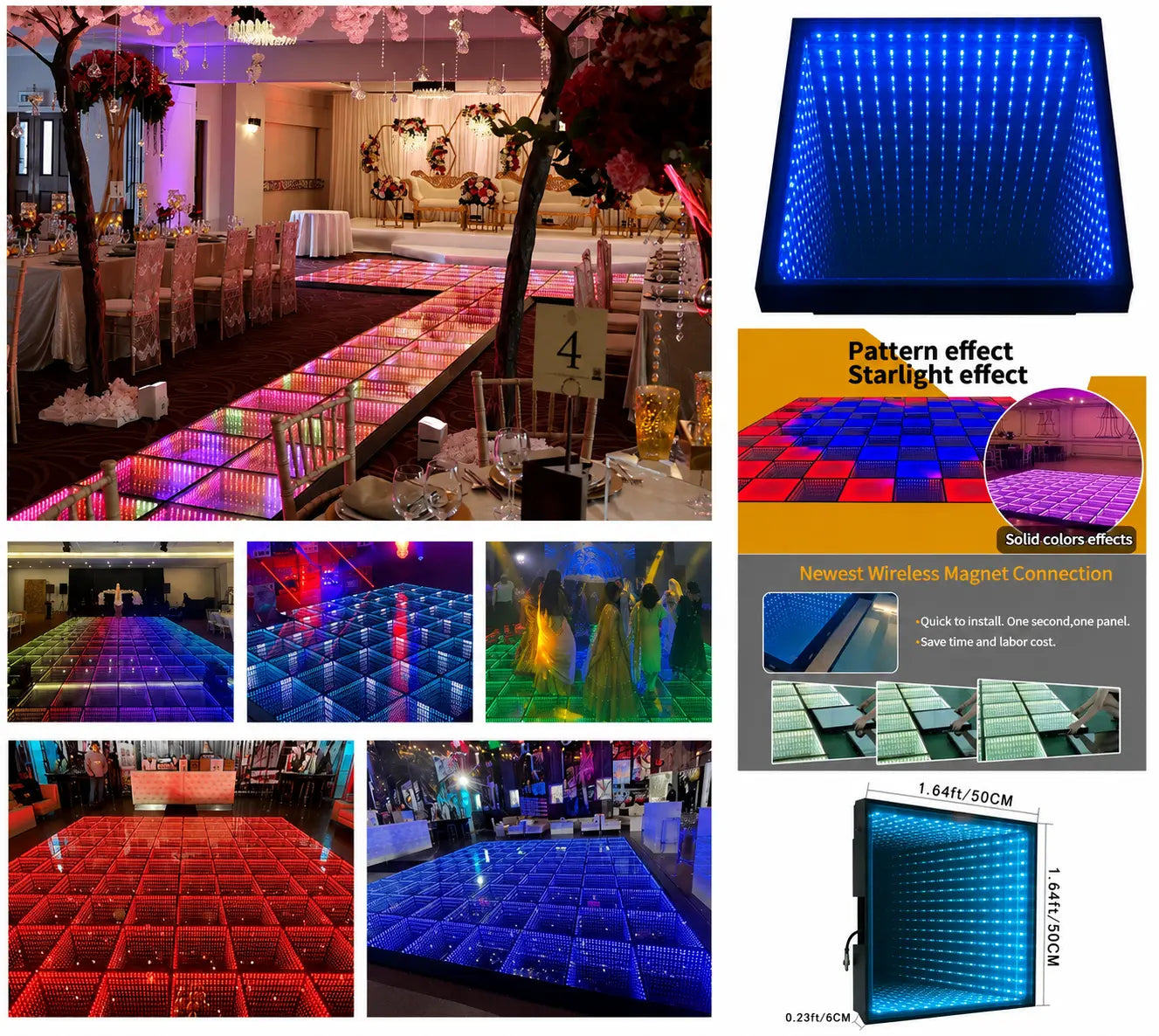 3D Led Dance Floor for LED DANCE FLOOR Nightclub - DJ And Photo Booth Supply