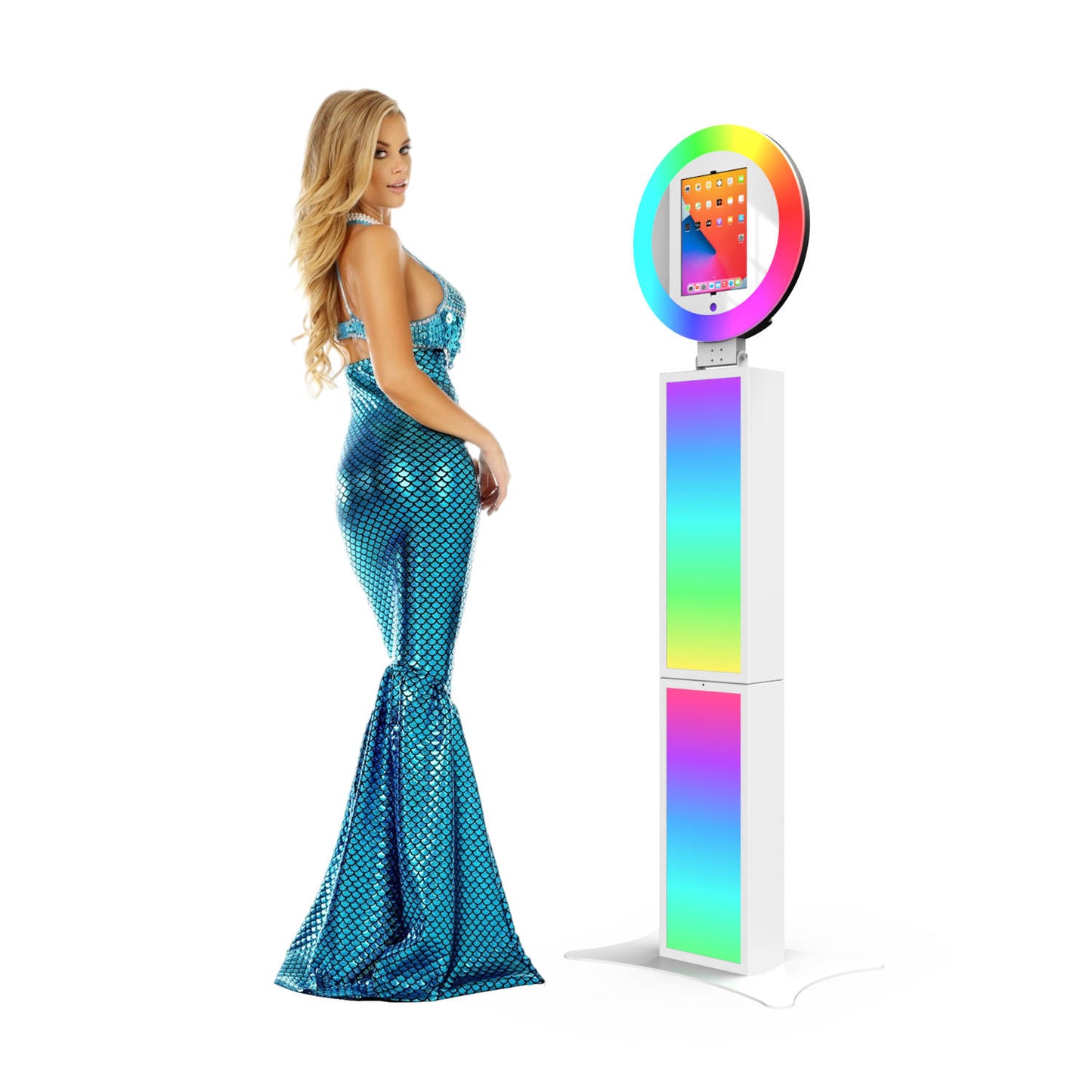 Lunna ipad Photo Booth, with RGB Light up Base Photo Booth Machine