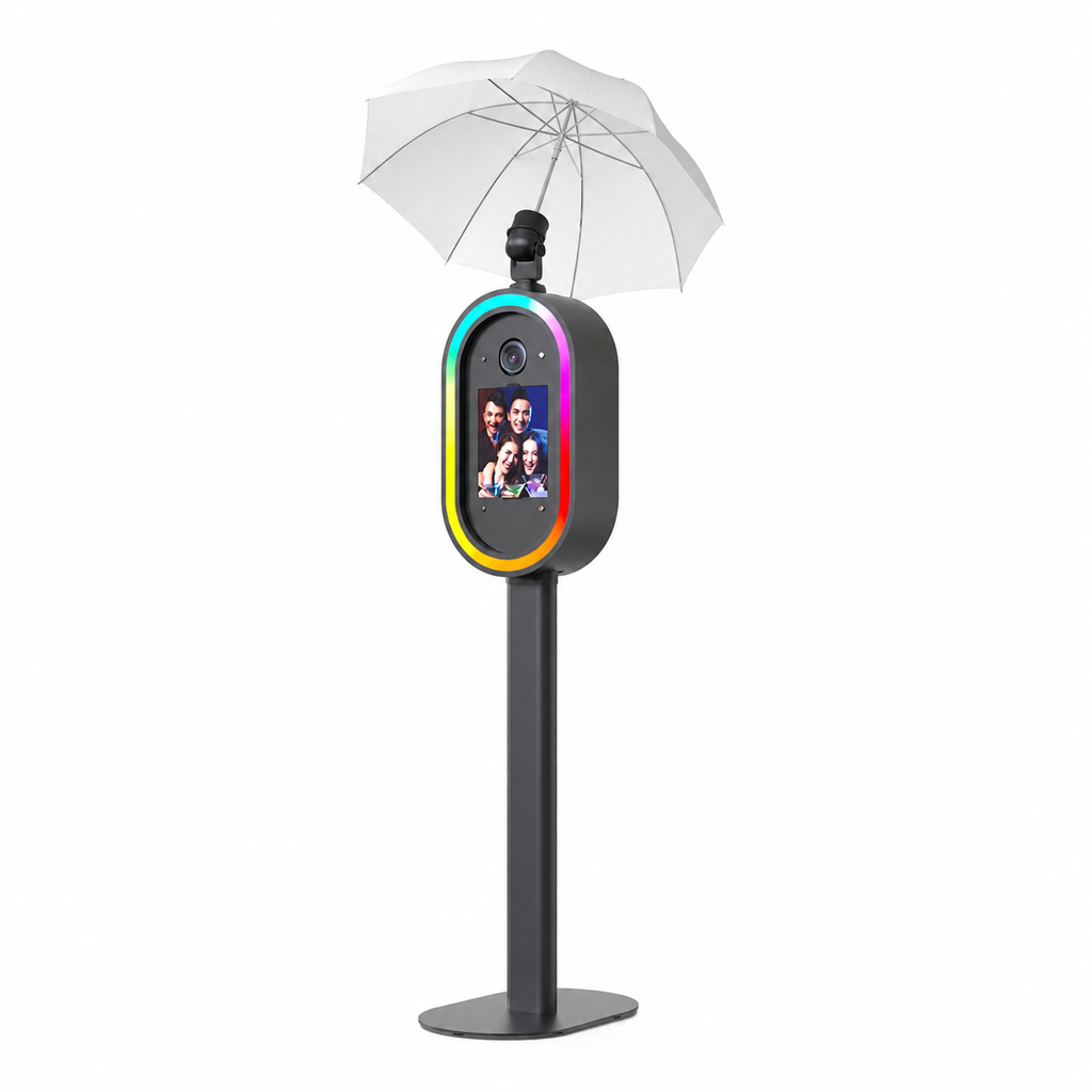 The Umbra - A8 iPad Photo Booth (Black) | RGBW LED Color Changing Frame Photo Booth