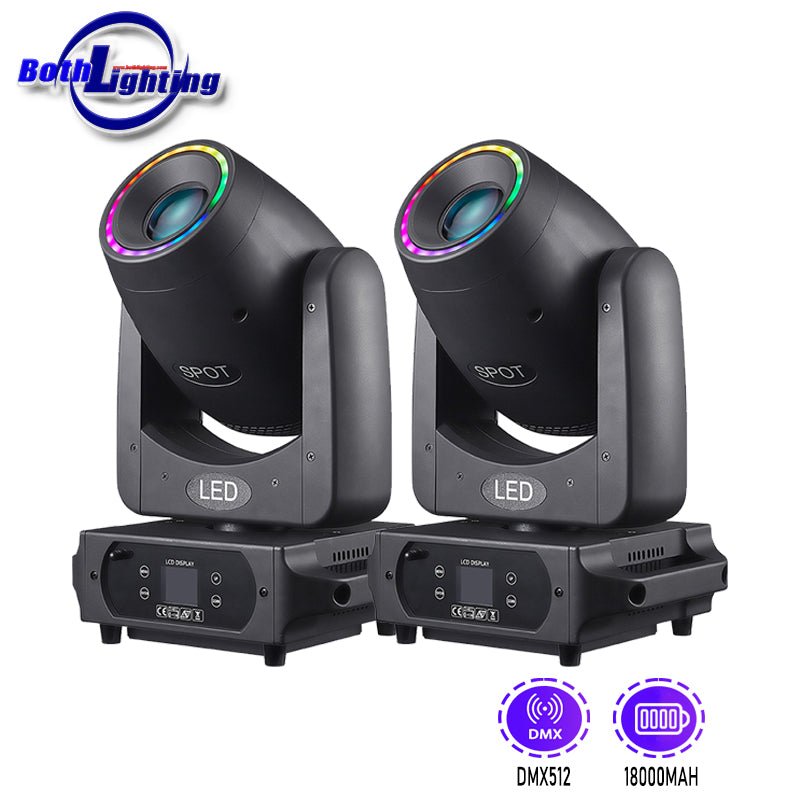 Both Lighting BPM-SPOT 100W Wireless Battery Moving Head | Cordless DMX LED Spot Fixture - DJ And Photo Booth Supply