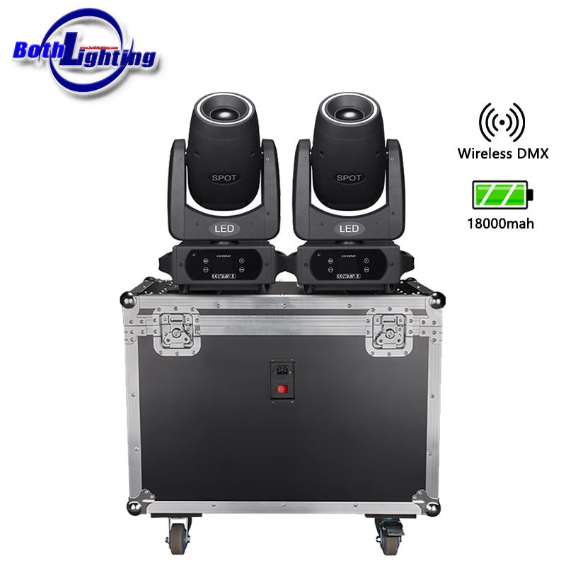 Both Lighting BPM-SPOT 100W Wireless Battery Moving Head | Cordless DMX LED Spot Fixture - DJ And Photo Booth Supply