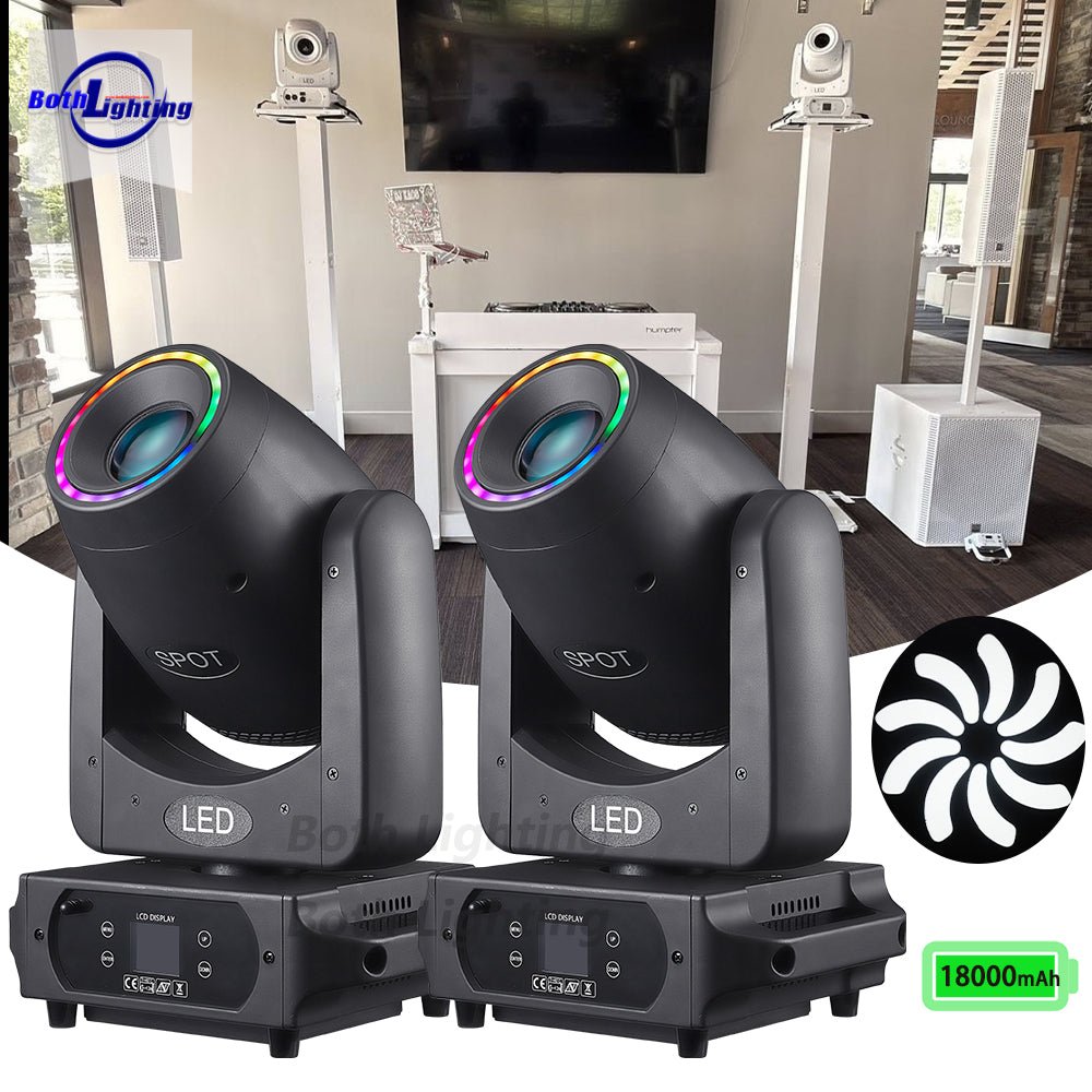 Both Lighting BPM-SPOT 100W Wireless Battery Moving Head | Cordless DMX LED Spot Fixture - DJ And Photo Booth Supply