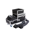 Black low-lying water fog machine in roadcase, professional ground fog machine for events by DJ And Photo Booth Supply.