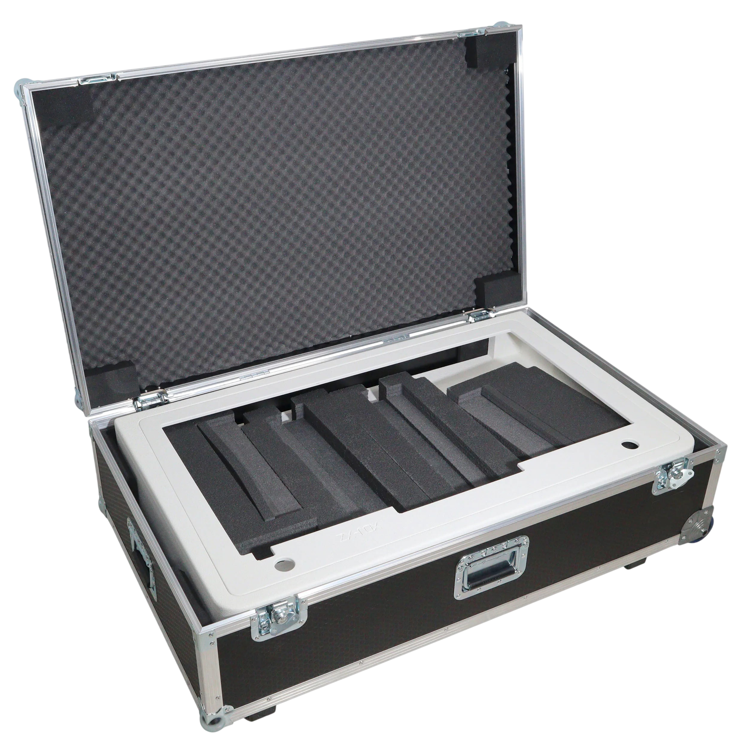Black ProX Control Tower DJ Podium by DJ And Photo Booth Supply, custom-built professional DJ booth with sleek design