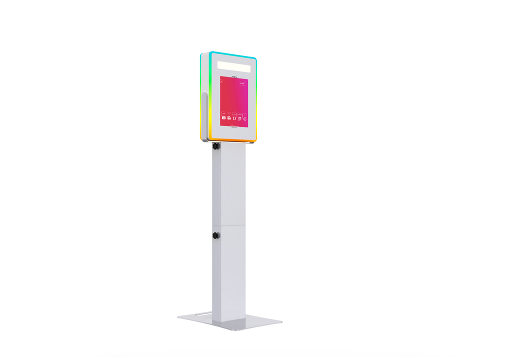 iPad Fusion Photo Booth with RGBW LED color-changing frame for custom photo experiences at events