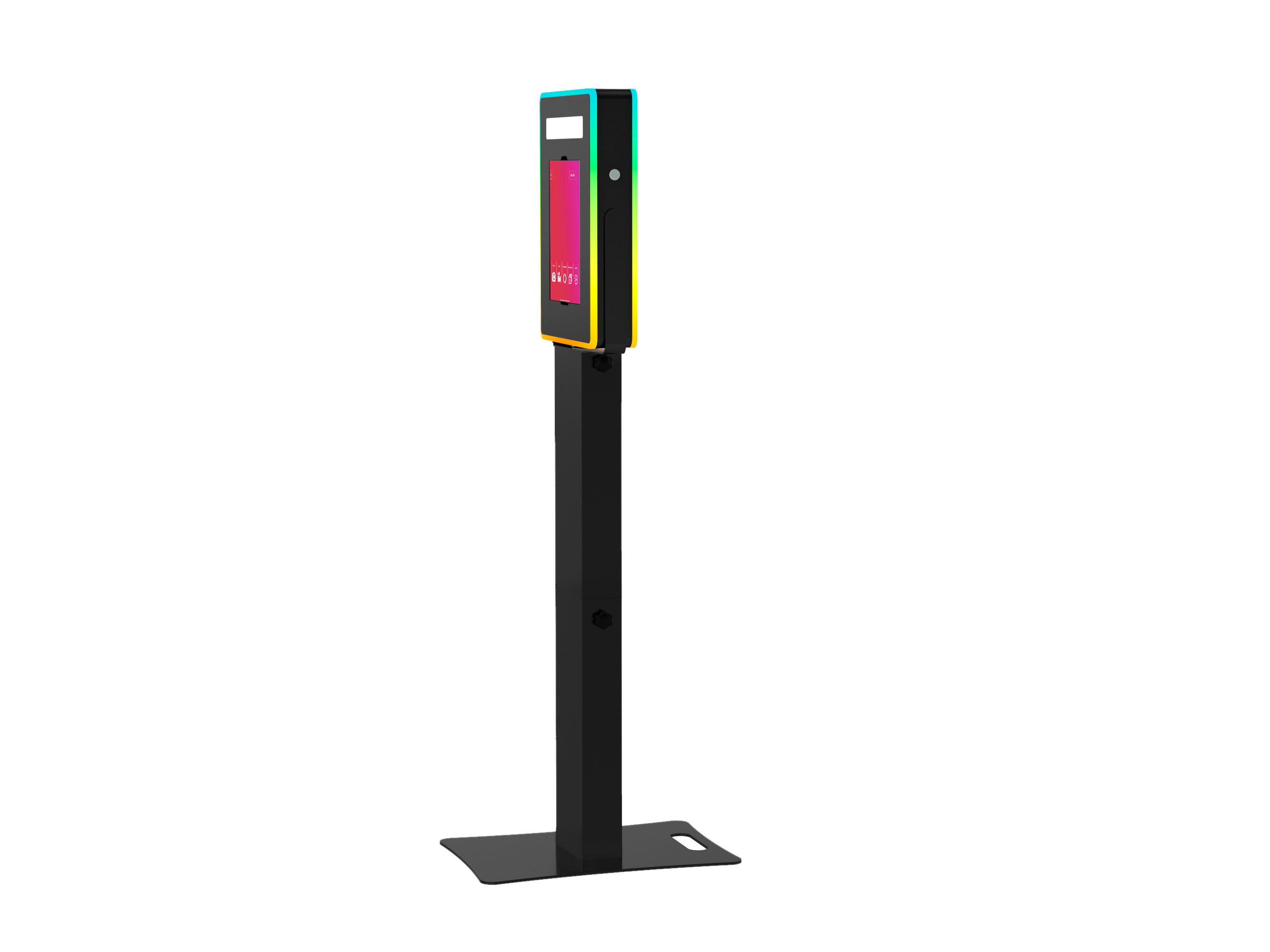 iPad Fusion Photo Booth with RGBW LED color-changing frame for photo booths, by DJ And Photo Booth Supply