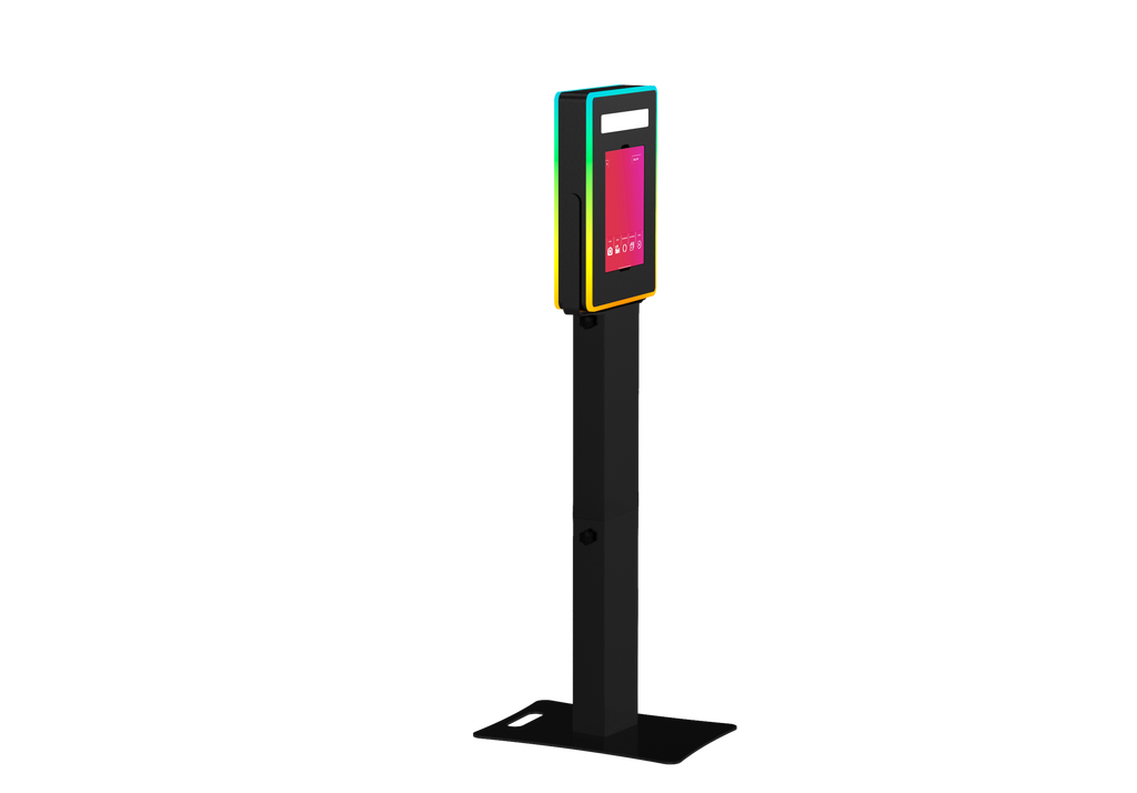 iPad Fusion Photo Booth with RGBW LED color-changing frame for photo booth entertainment by DJ and Photo Booth Supply