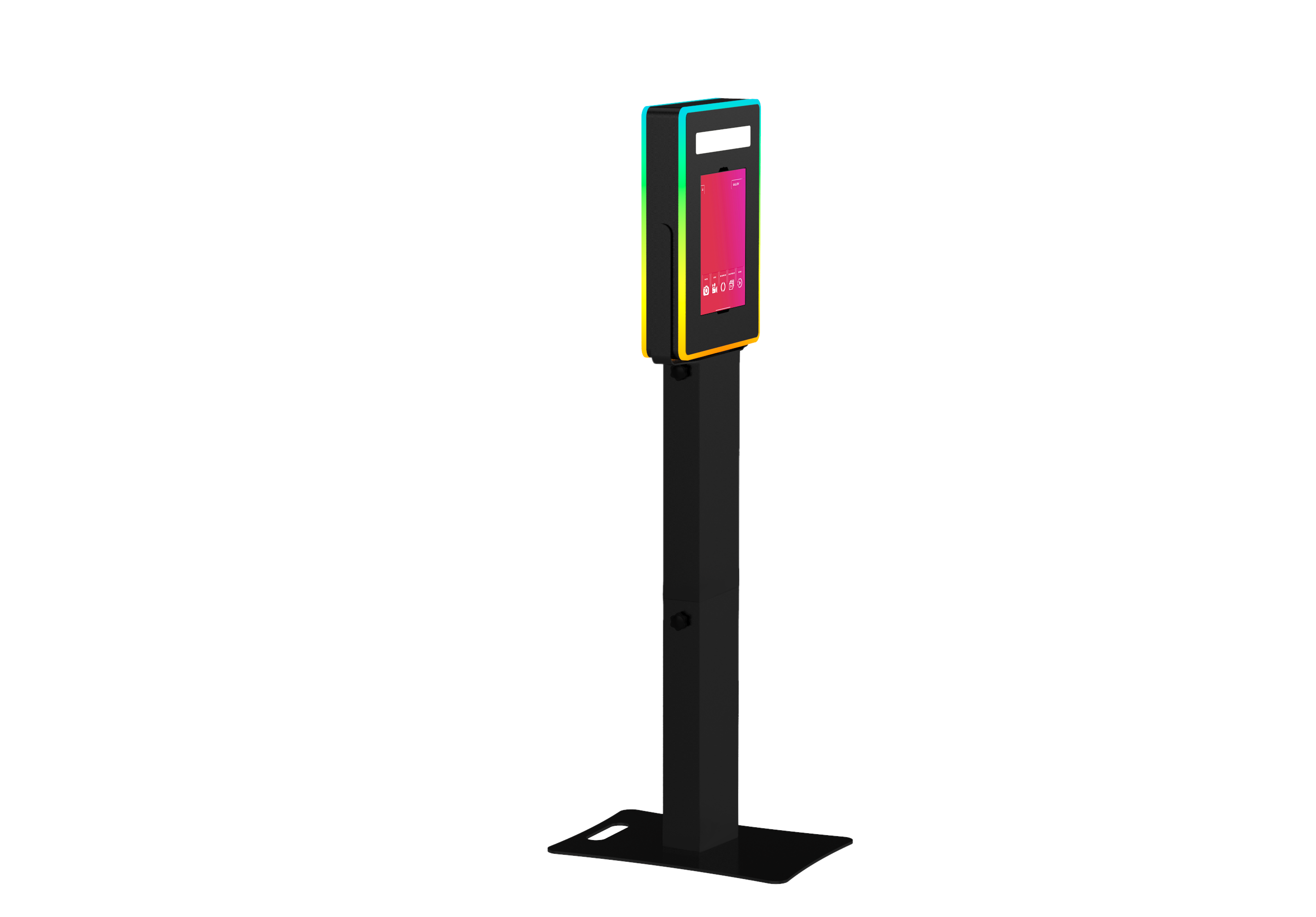 iPad Fusion Photo Booth with RGBW LED color-changing frame for photo booth entertainment by DJ and Photo Booth Supply