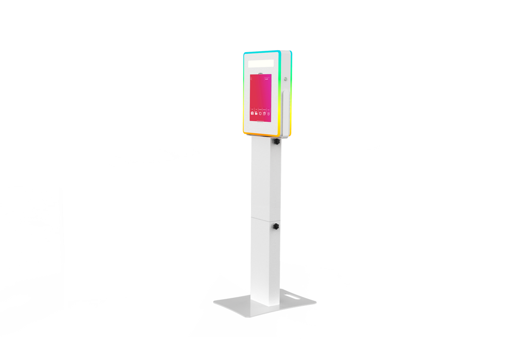iPad Fusion Photo Booth with RGBW LED color-changing frame for customizable photo booth experiences
