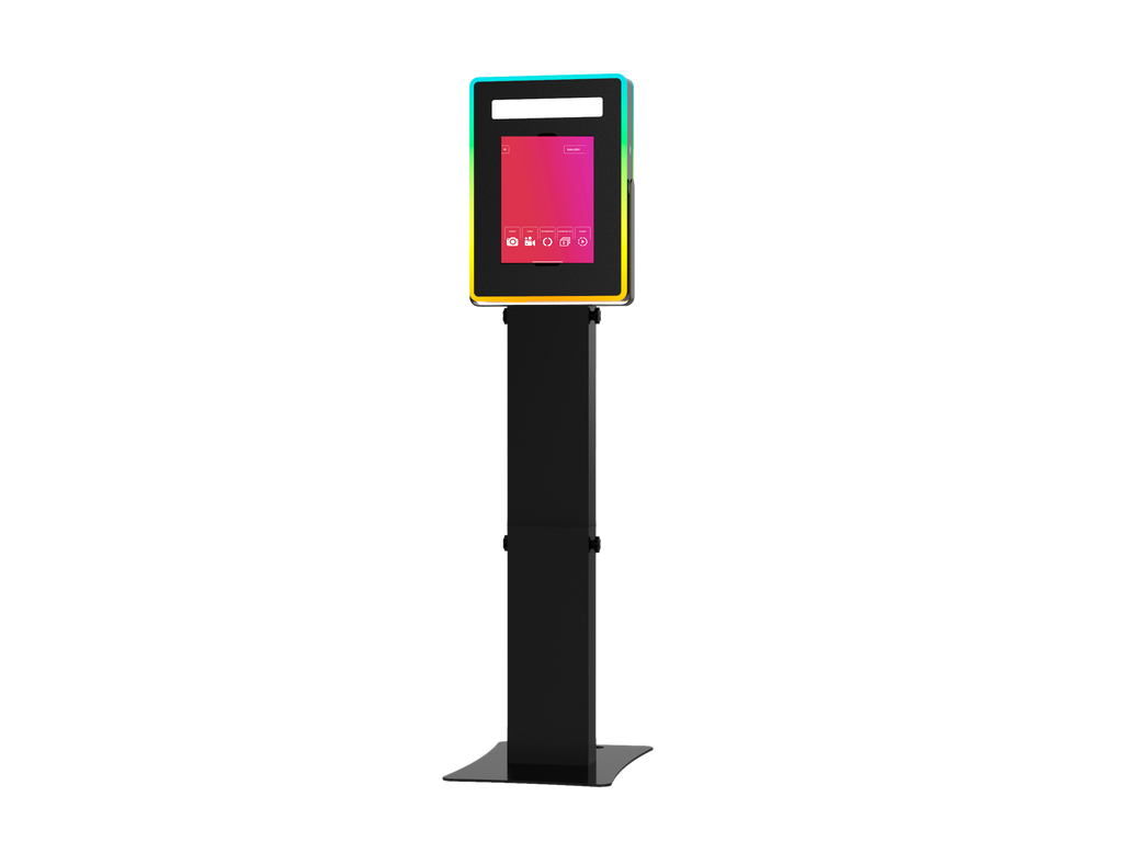 iPad Fusion Photo Booth by DJ and Photo Booth Supply with RGBW LED color-changing frame for fun photo sessions