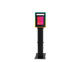 Photo booth stand with iPad holder and RGB LED color-changing frame