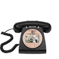 Retro phone video guestbook station for events, featuring a vintage-style phone and video message recording setup by DJ And Photo Booth Supply.
