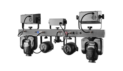 DJ AND PHOTO BOOTH SUPPLY DJ Gig Bar Mover 5-in-1 Lighting System Bundle With Case - DJ And Photo Booth Supply