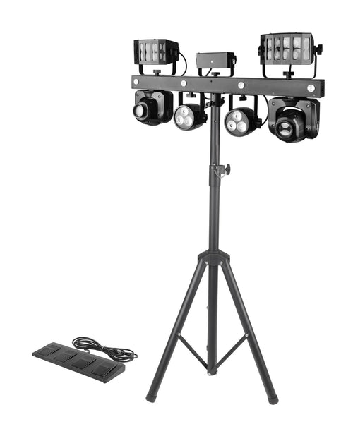 DJ AND PHOTO BOOTH SUPPLY DJ Gig Bar Mover 5-in-1 Lighting System Bundle With Case - DJ And Photo Booth Supply