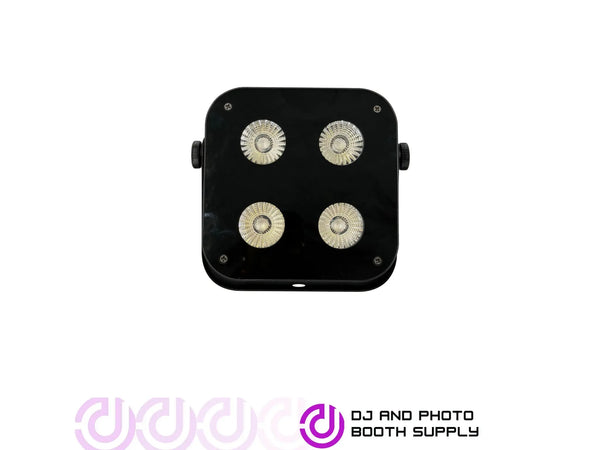 Black quad LED uplight with four circular lens heads