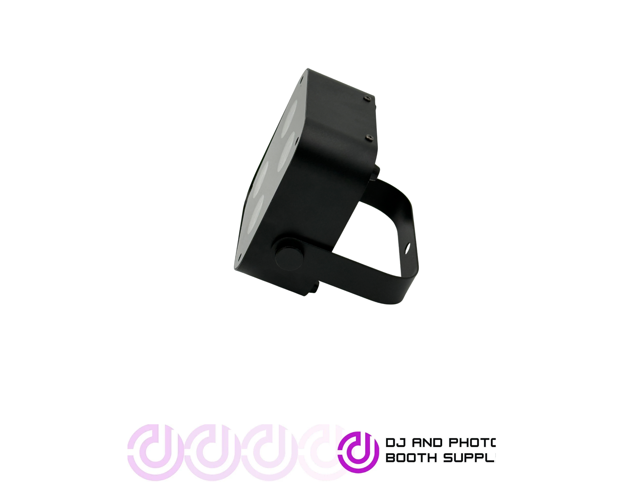 Black Both Lighting IR4 Compact Quad Uplight with LED color wash, battery-powered DJ lighting fixture for uplighting and stage effects