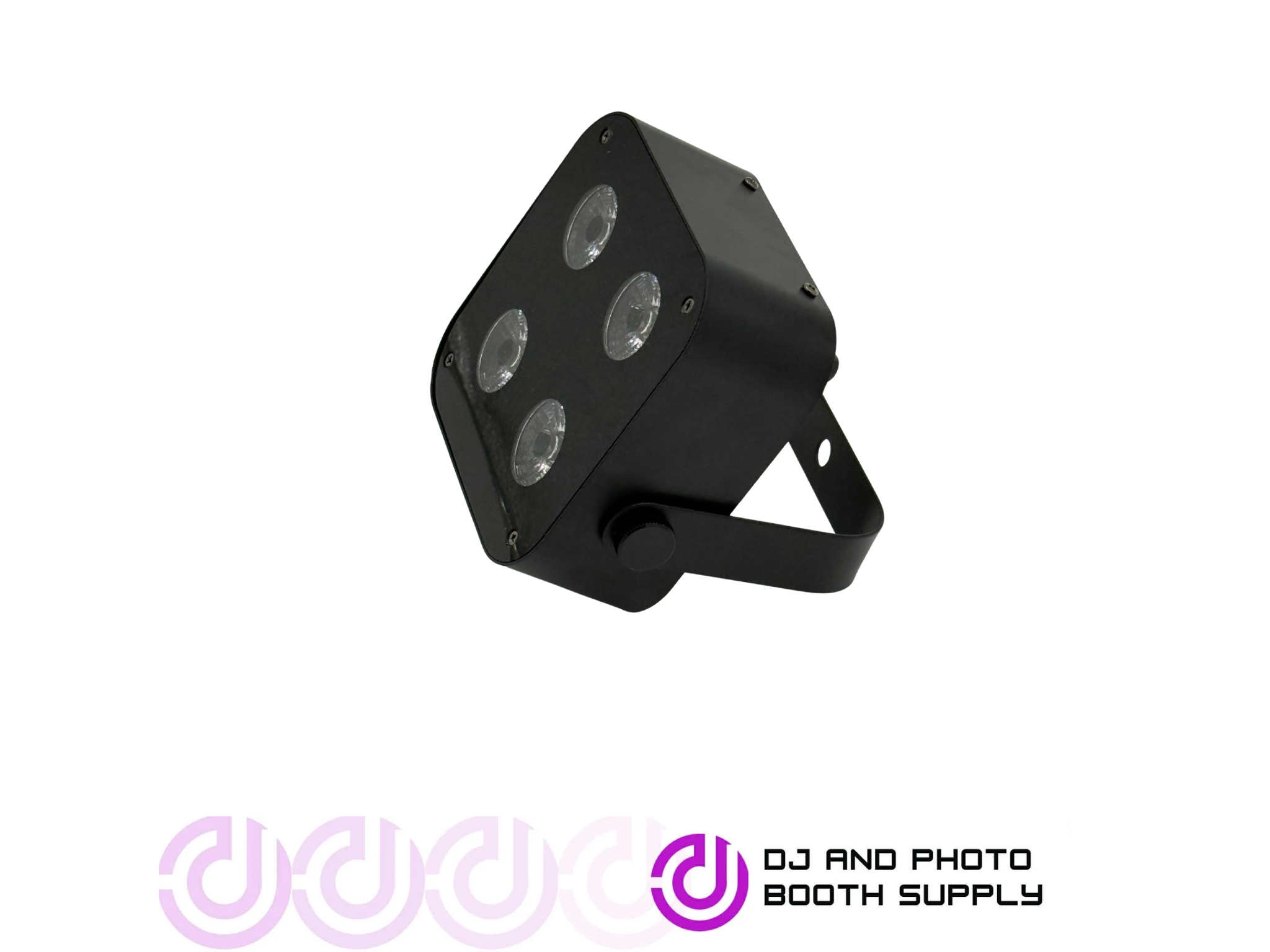 Black Both Lighting IR4 Compact Quad Uplight, a battery-powered DJ LED wash fixture with quad-color LED for vibrant uplighting.