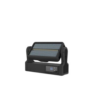 LED stage effect moving head light with RGB color, DMX control, and adjustable fixtures for DJ and event lighting setups.