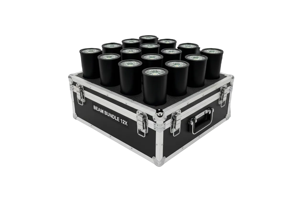 High-power LED wash and effect lighting cannon by Both Lighting, perfect for DJ illumination and stage effects.