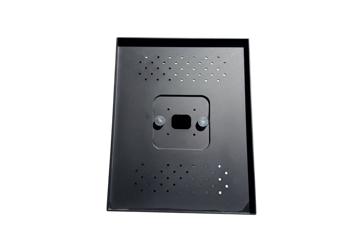 Photo booth printer cover and stand for RX1 and DS620 models by DJ & Photo Booth Supply, showing the setup and design.