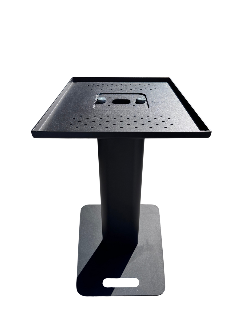 Photo booth DJ & Photo Booth Supply printer cover and stand for RX1 and DS620, with a sleek, protective design.