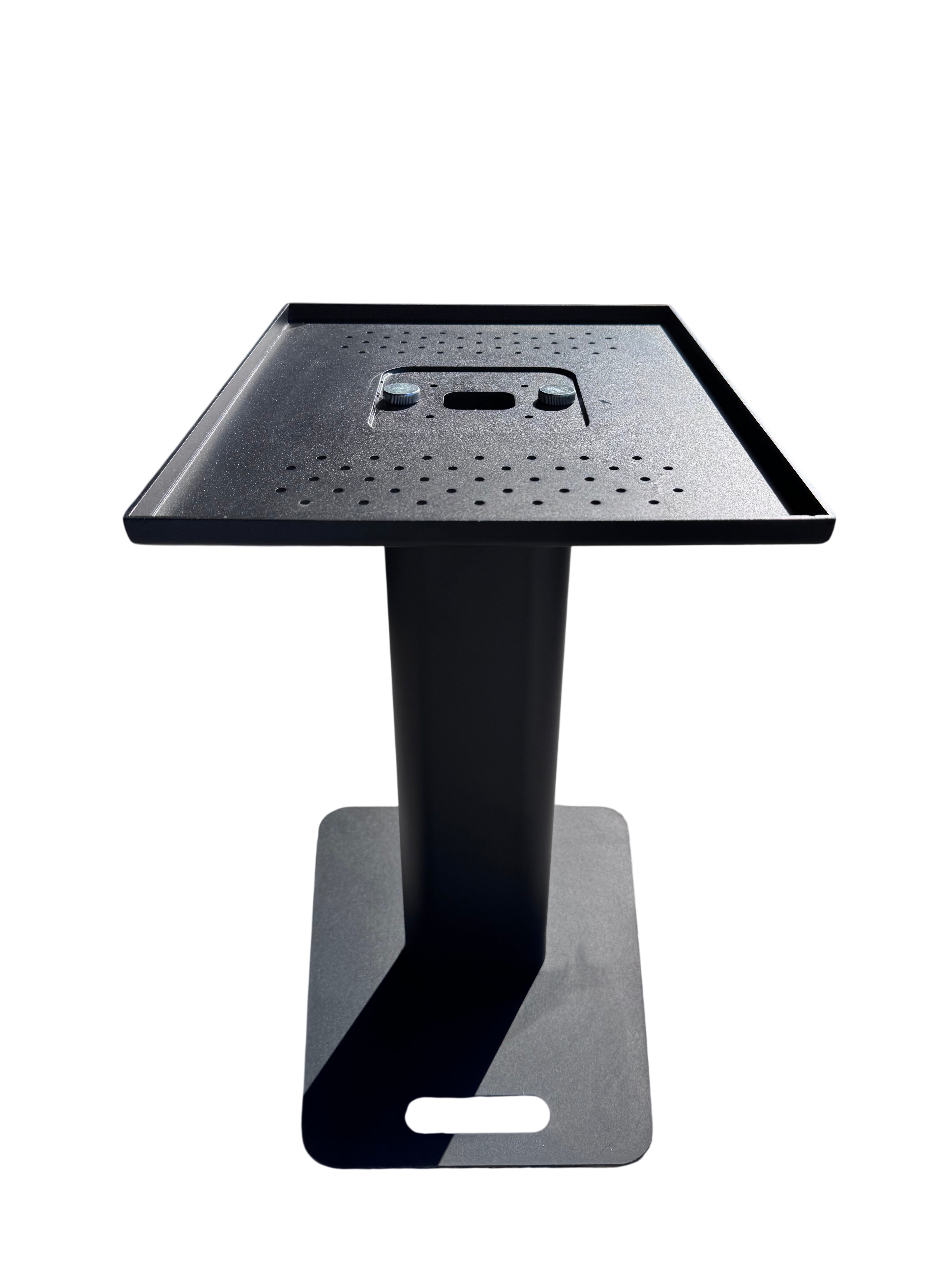 Photo booth DJ & Photo Booth Supply printer cover and stand for RX1 and DS620, with a sleek, protective design.