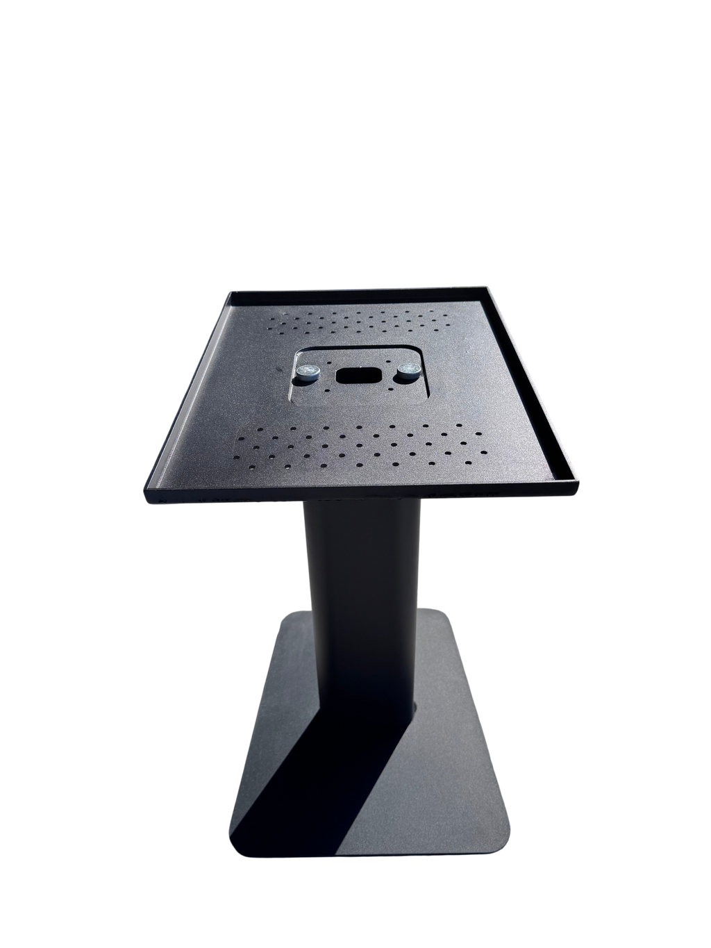 Photo booth printer cover and stand for RX1 and DS620 by DJ & Photo Booth Supply, showing the black protective cover and stand.