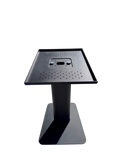 Photo booth printer cover and stand for RX1 and DS620 by DJ & Photo Booth Supply, showing the black protective cover and stand.