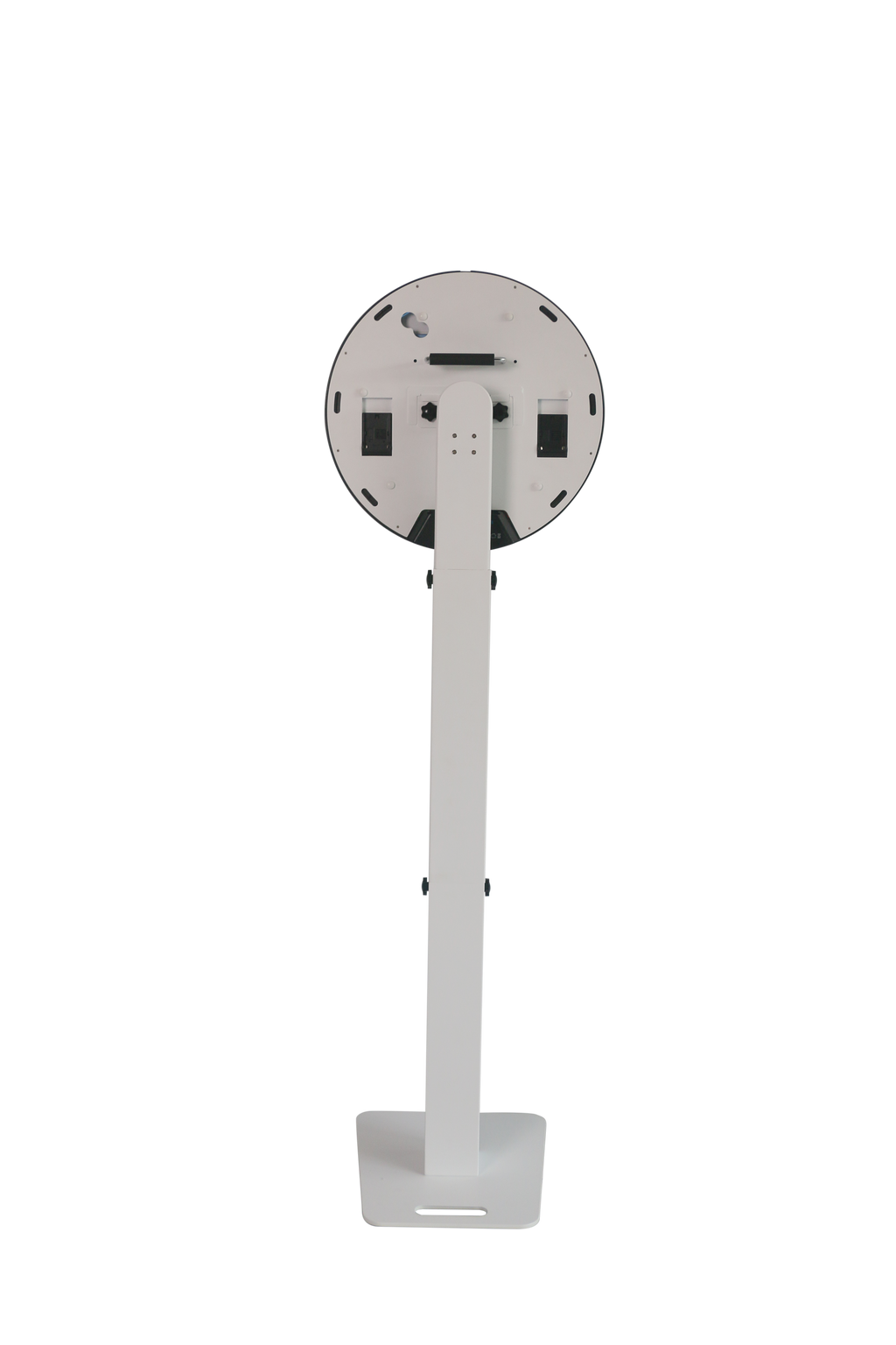 DJPBS M2-D iPad Photo Booth with round roaming surface for interactive photo sessions, branded by DJ And Photo Booth Supply