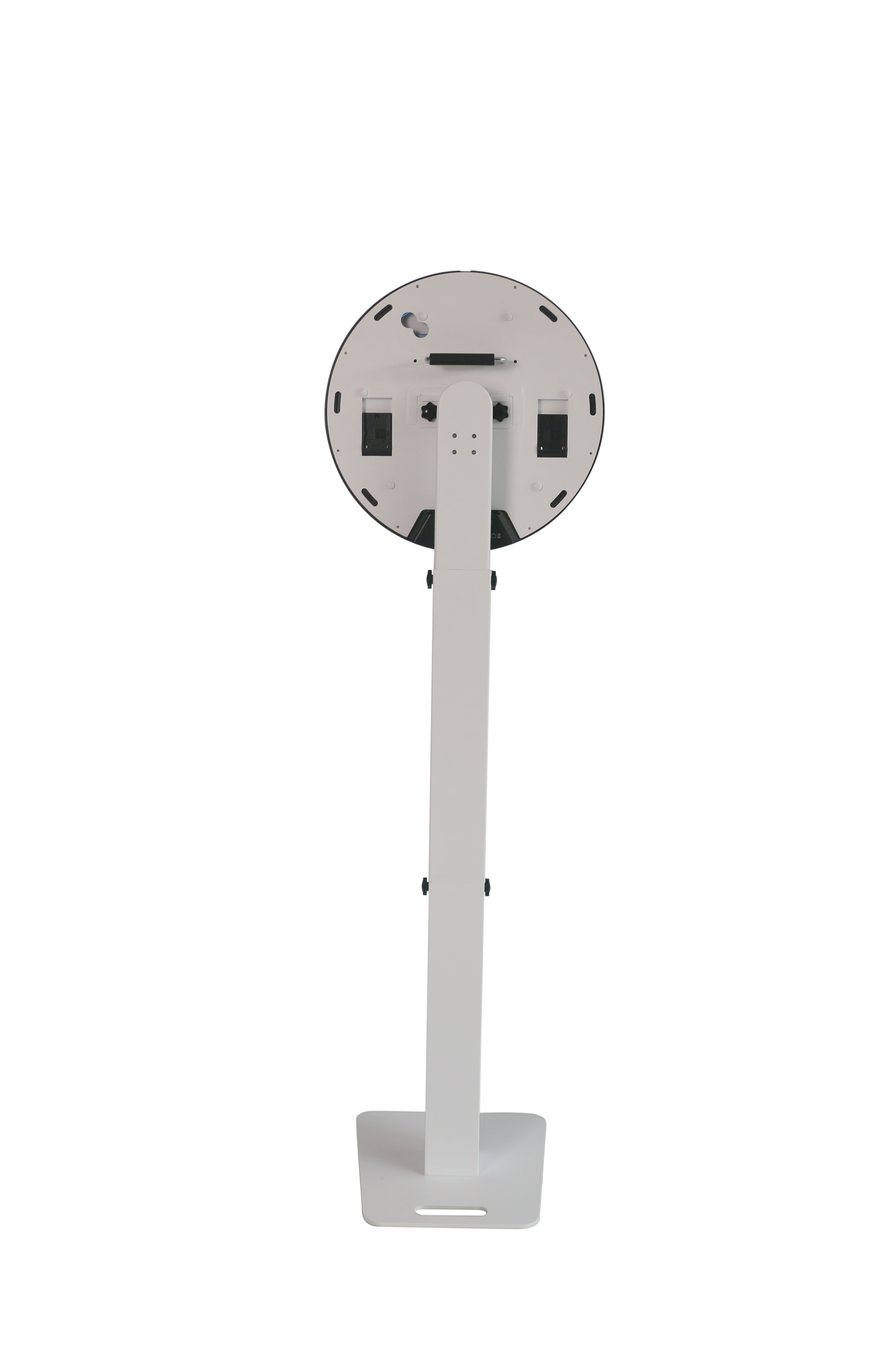 DJPBS M2-D iPad Photo Booth with round roaming surface for interactive photo sessions, branded by DJ And Photo Booth Supply