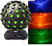 DJ & Photo Booth Supply DJPBS 98EYEB Ball Light stage lighting fixture with adjustable LED bulbs for dynamic stage effects