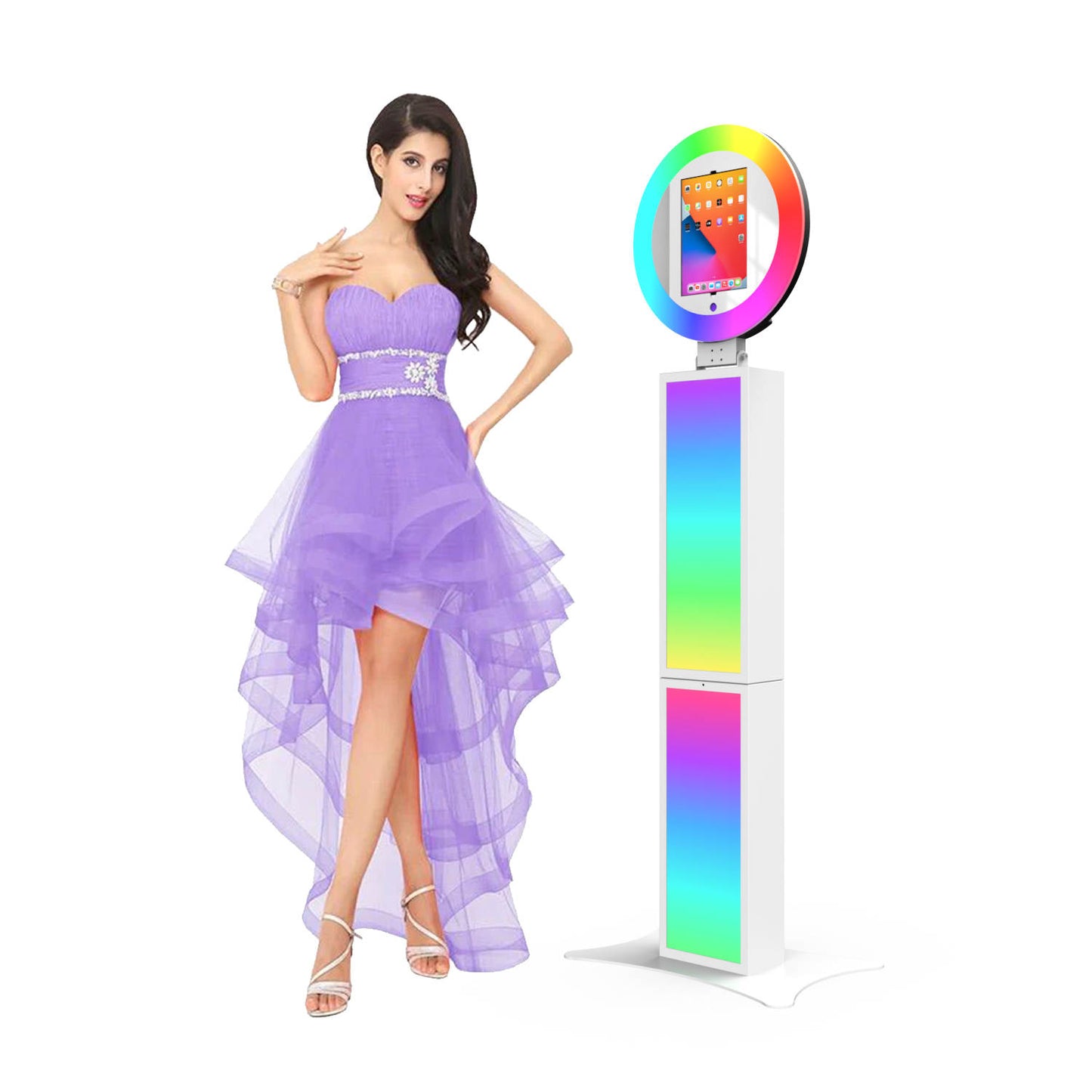 Lunna ipad Photo Booth, with RGB Light up Base Photo Booth Machine