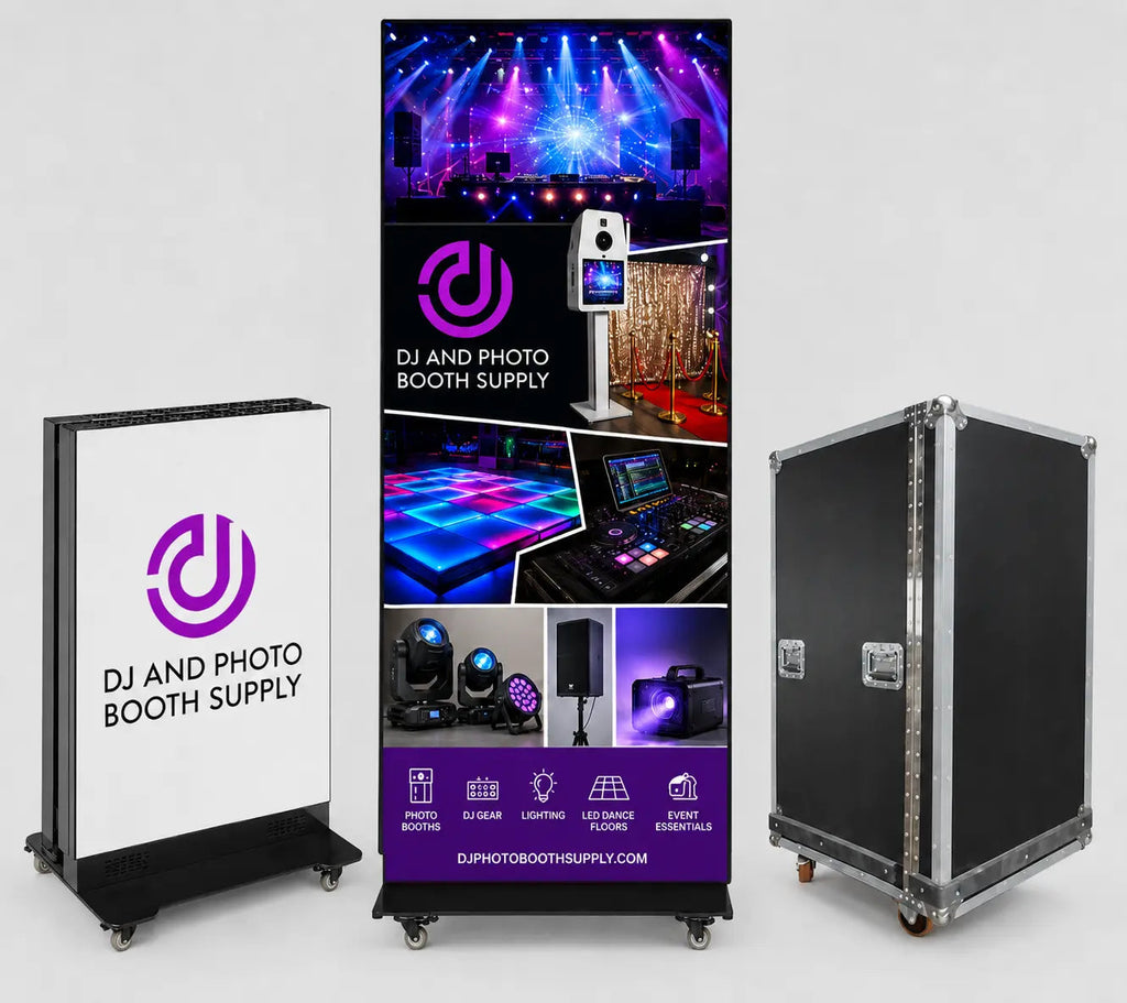 Foldable Dual-Sided LED Poster Display – Portable Plug &amp; Play Digital Signage Screen DJPBS-PANELPRO2.5 - DJ And Photo Booth Supply
