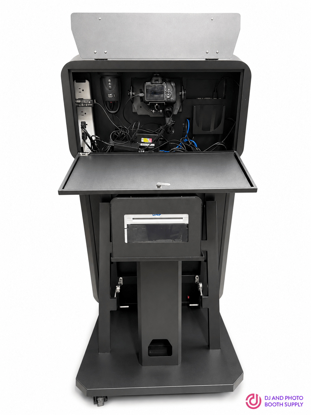 Mirror Booth Pro™ Photo Booth / Printer Shelf All In One|43-Inch Touch Screen DSLR Mirror Booth Pro™ - Best Mirror Photo Booth For Sale - Photo Booths For Sale. - DJ And Photo Booth Supply