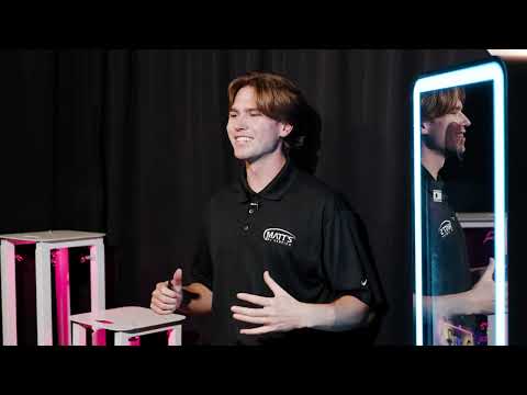 Blade Mirror Photo Booth |53.5 -Inch Touch Screen DSLR Slim Mirror Booth - Best Mirror Booth For Sale - Photo Booths For Sale. Demo- 3 Year Warranty Included